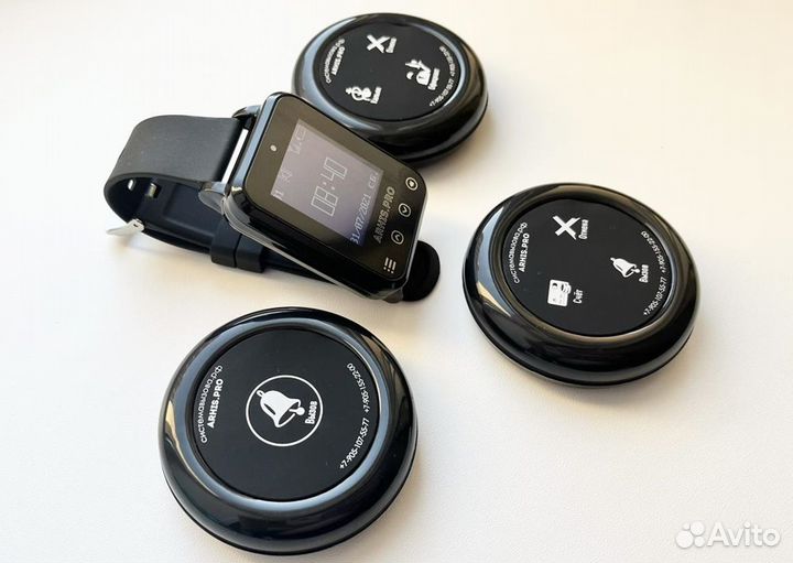 Кнопка вызова официанта/персонала/сотрудника и час