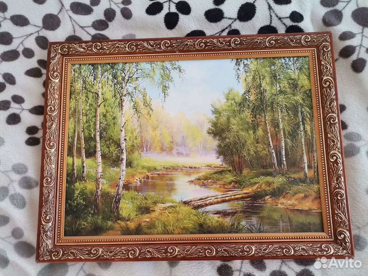 Картина маслом на холсте старинная