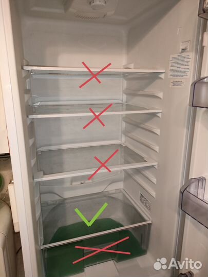 Полки и ящики холодильника Beko 55 см