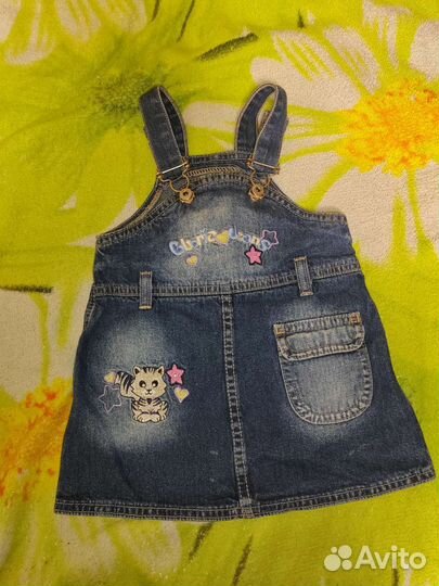 Джинсовый сарафан для девочки 80 86