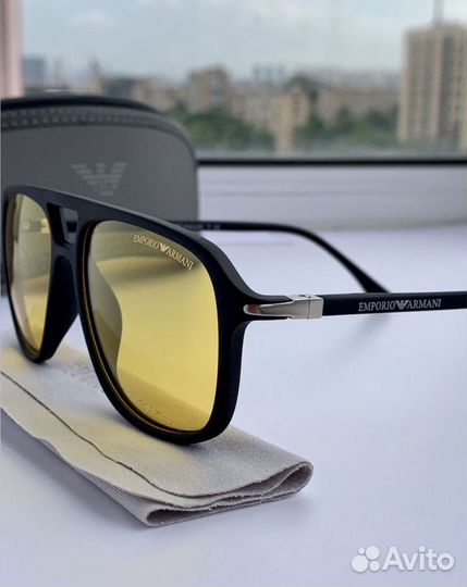 Очки emporio armani aviator авиатор желтые