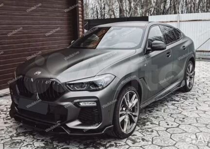 Сплиттер BMW X6 G06 черный глянец