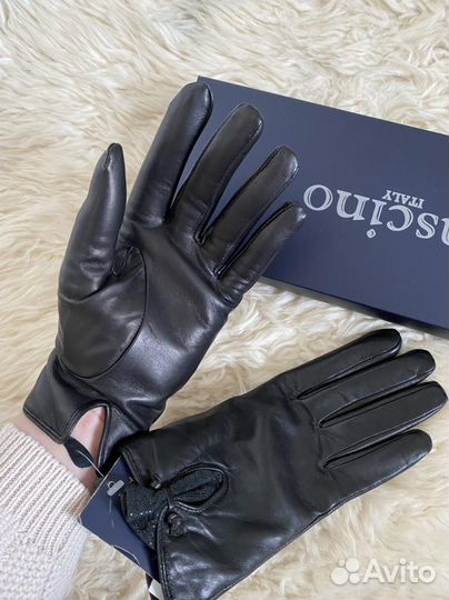 Перчатки женские кожаные новые 7 зимние