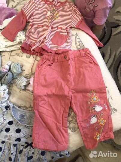Одежда для девочки 74 80 пакетом