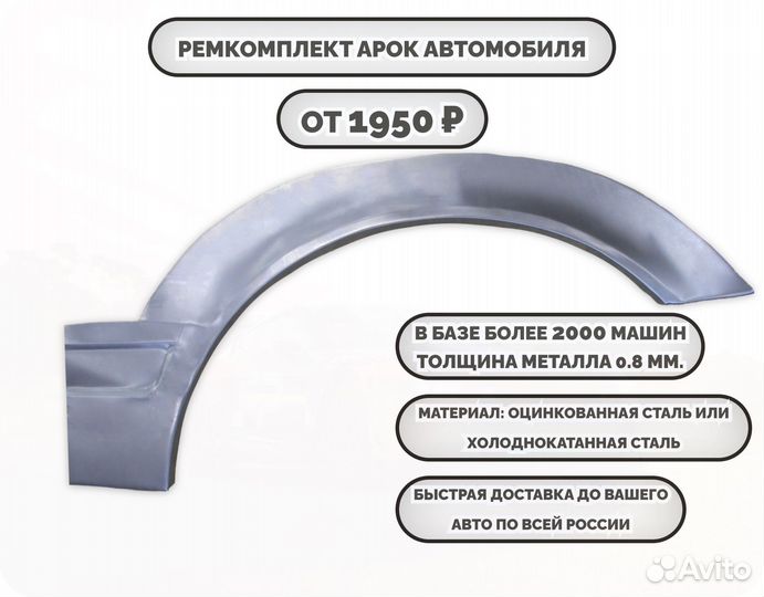 Ремонтные арки (ремкомплект) на автомобиль