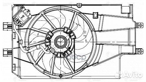 Э/вентилятор охл. для а/м Лада 2190 Гранта (15