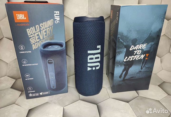 Колонка jbl flip 6 синяя новая
