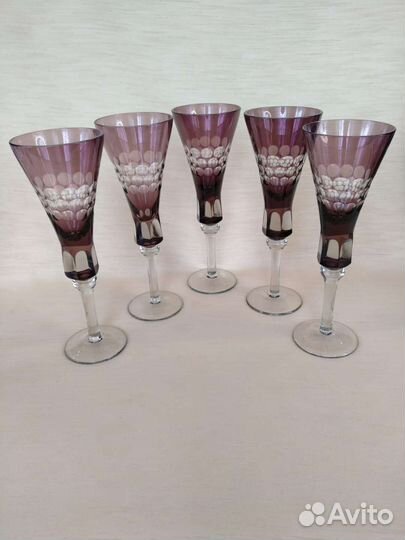 Фужеры марганцевое стекло