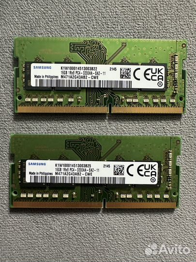 Оперативная память ddr4 16gb/32gb samsung