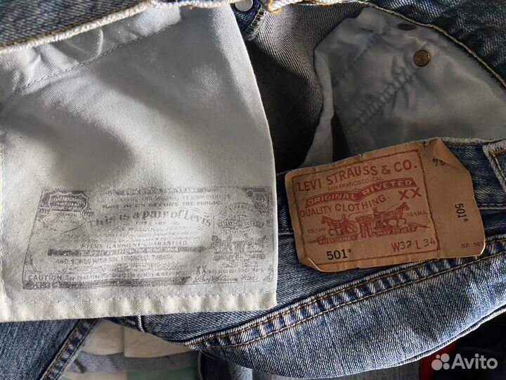 Джинсы levis 501 на болтах винтаж