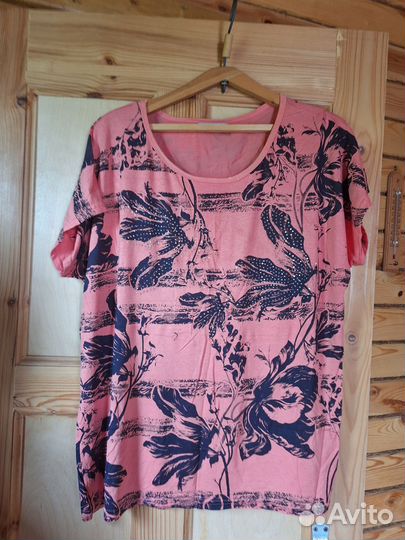 Летние футболки и платье р58/60/62