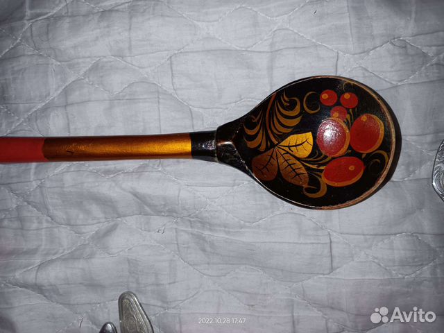 Ложка металлическая и деревянная, чайный сервиз