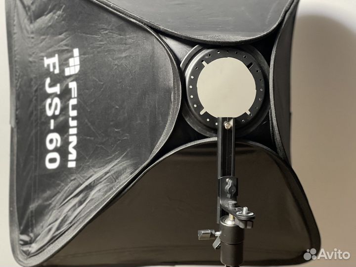 Софтбокс fujimi FJS-60, штатив, сумка, LED yn-300
