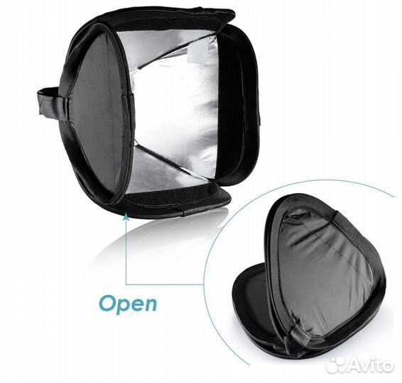 Универсальный софтбокс для внешней вспышки 23 см