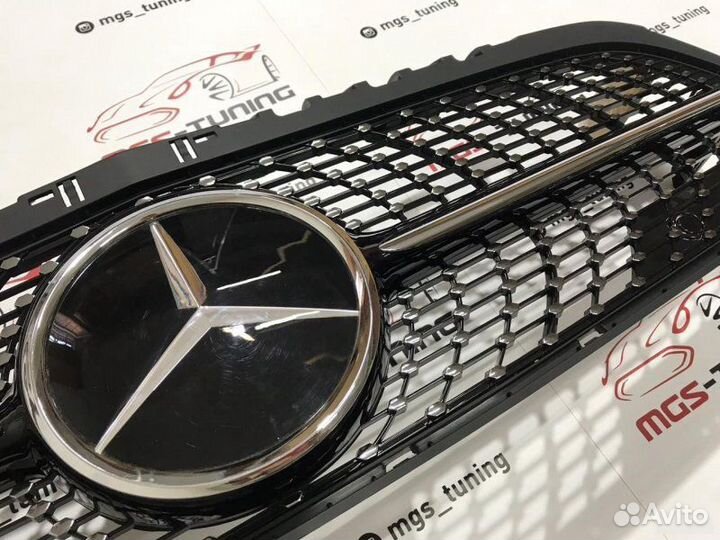 Решетка Mercedes A W177 Diamond Black Дистроник