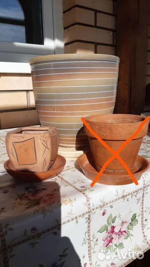 Горшки цветочные керамика СССР
