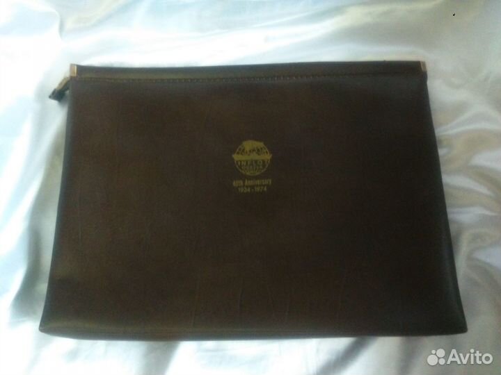 Папка на молнии СССР из кожзама inflot 1974 г