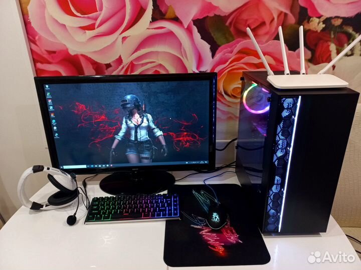 Игровой пк 4ядра,16озу,ssd500,rx580-8gb,моник