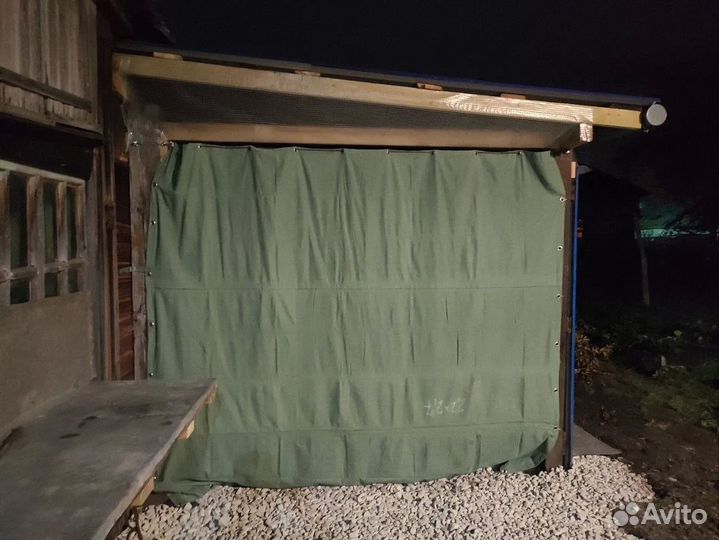Брезентовая штора 2.5 х 2.5 400 оп с креплением