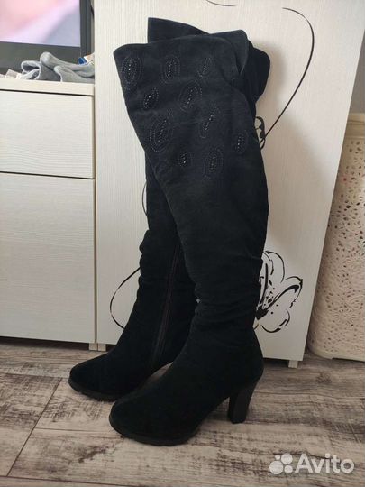 Зимние сапоги ботфорты