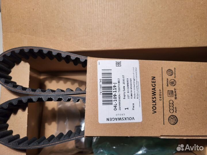 Ремень грм комплект OEM VAG 1,6-2,0TDI 04L198119J