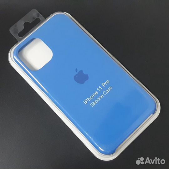 Силиконовый чехол на iPhone 11 Pro светло-синий