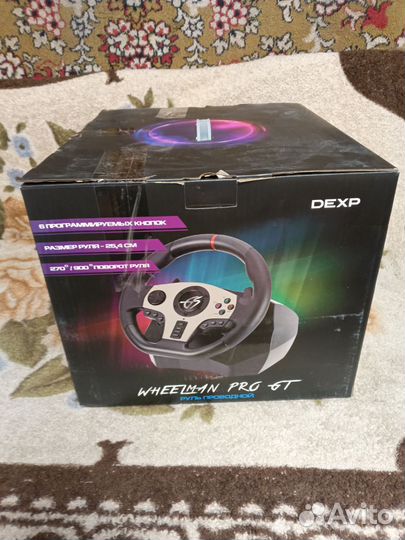 Игровой руль dexp Wheelman Pro GT чёрный