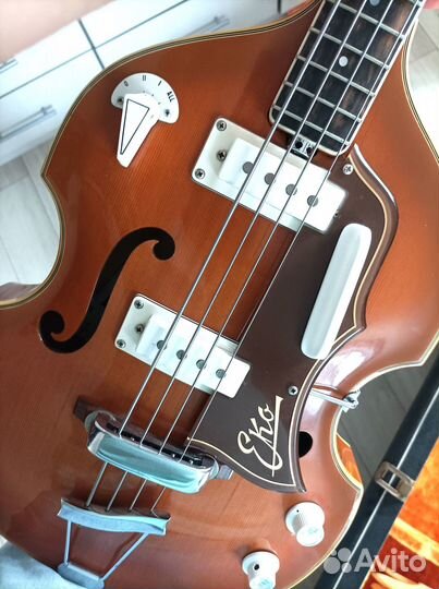 Бас гитара винтажная EKO 1964 г., в идеале