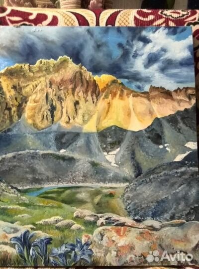 Картина маслом горы Камнеежка
