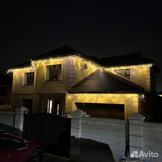 Новогоднее украшение частных домов и др.объектов