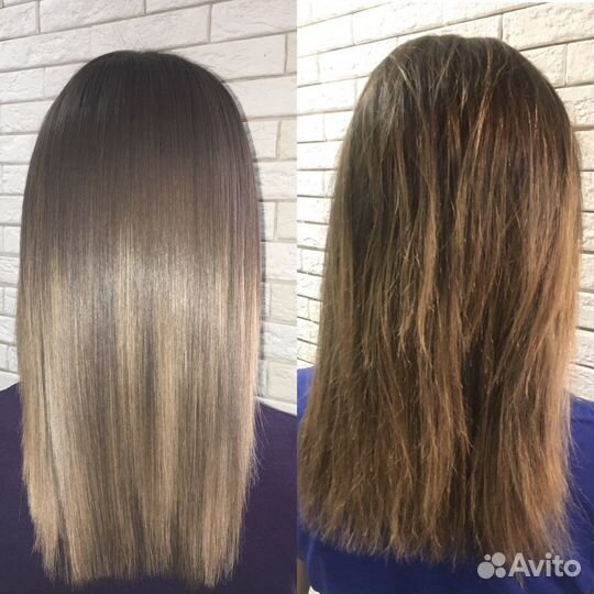 Кератиновое выпрямление волос