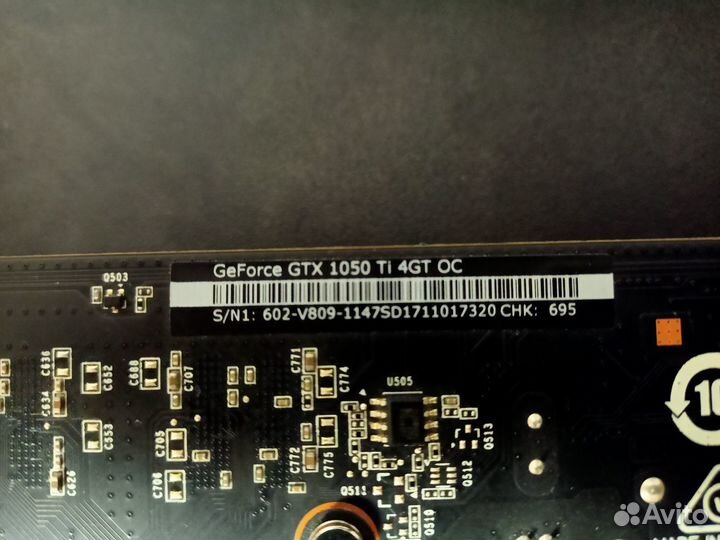 Видеокарта MSI GeForce GTX 1050 Ti OC