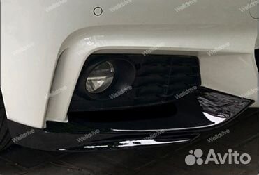 Клыки переднего бампера BMW 4 F32 F33 F36 черные