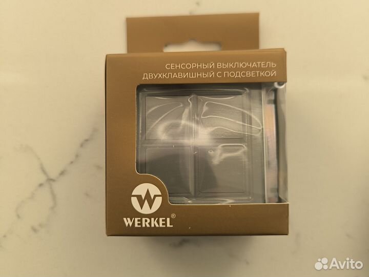 Сенсорный выключатель werkel двухклавишный