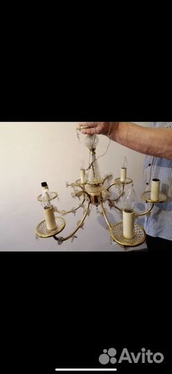 Люстра хрустальная Чехословакия