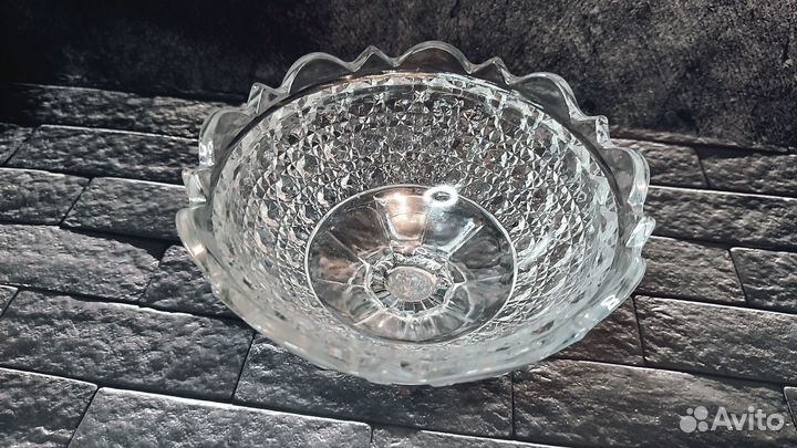 Конфетница на ножке Хрусталь Винтаж