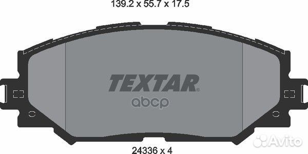 2433601 колодки дисковые передние Toyota RAV4