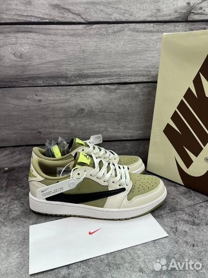 Кроссовки Nike Air Jordan 1 low Travis Scott Golf