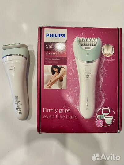 Эпилятор philips satinelle BRE620 с 3 насадками