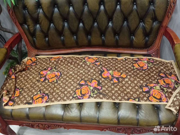 Теплый палантин шерсть, lv розы монограмма,италия