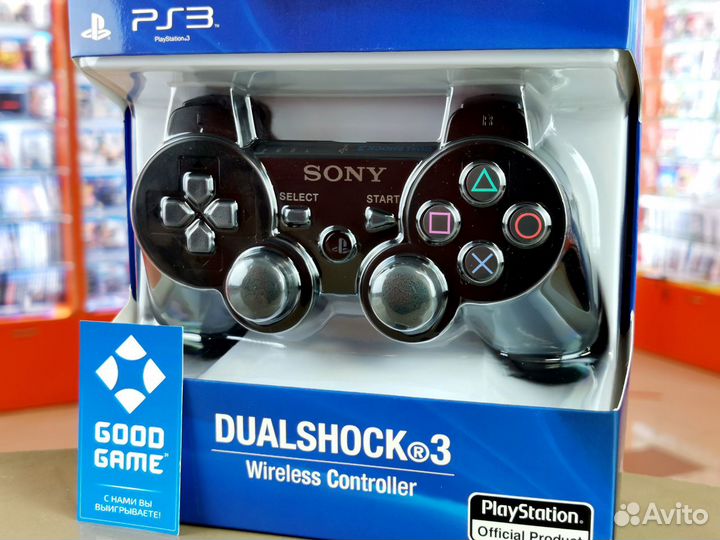 PS3 Геймпад. Чёрный. Новый