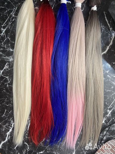 Цветные пряди для наращивания