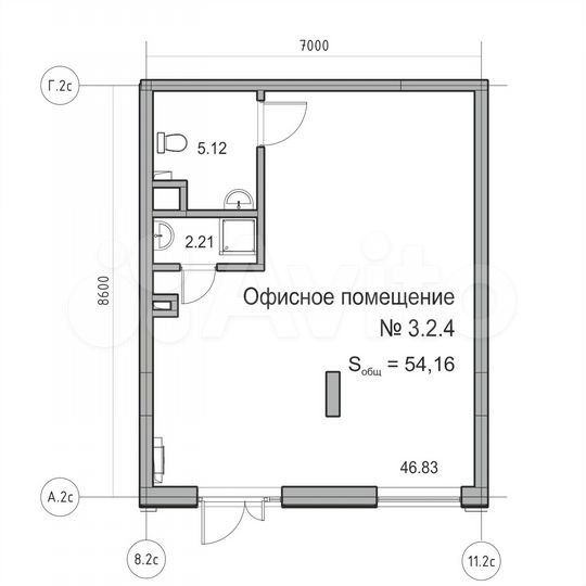 Продам помещение свободного назначения, 54.16 м²
