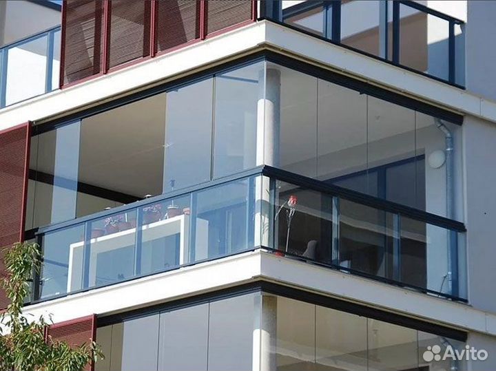 Безрамное остекление лоджий