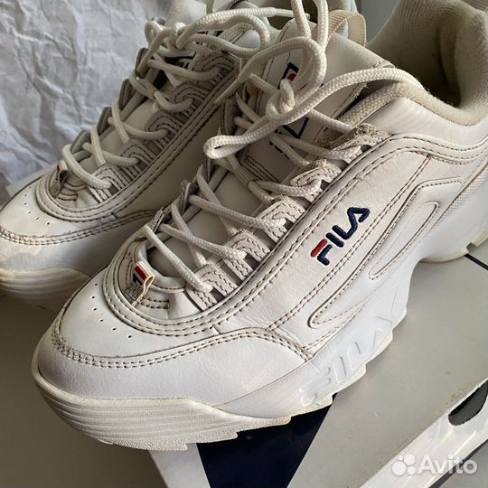 Кроссовки женские Fila 39,5-40 белые кожа торг