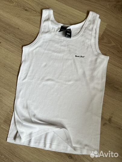 Майка белая мужская хлопок