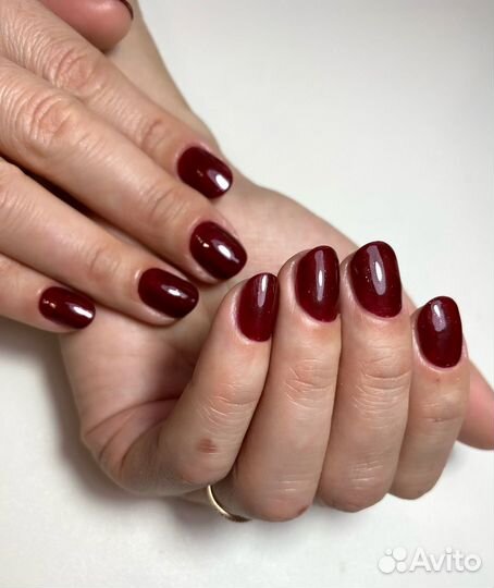 Маникюр с покрытием гель лак (наращивание)