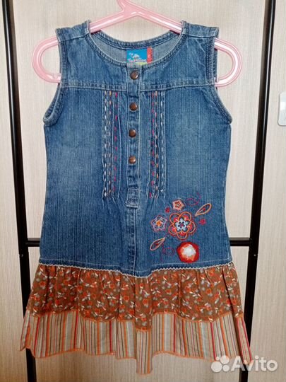Джинсовый сарафан для девочки 116