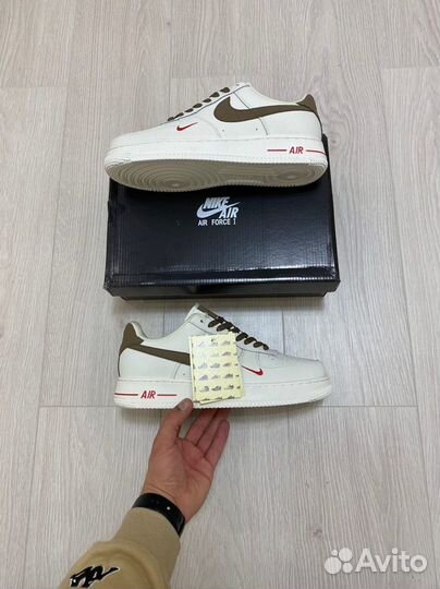 Кроссовки Nike Air Force 1 Premium White Brown