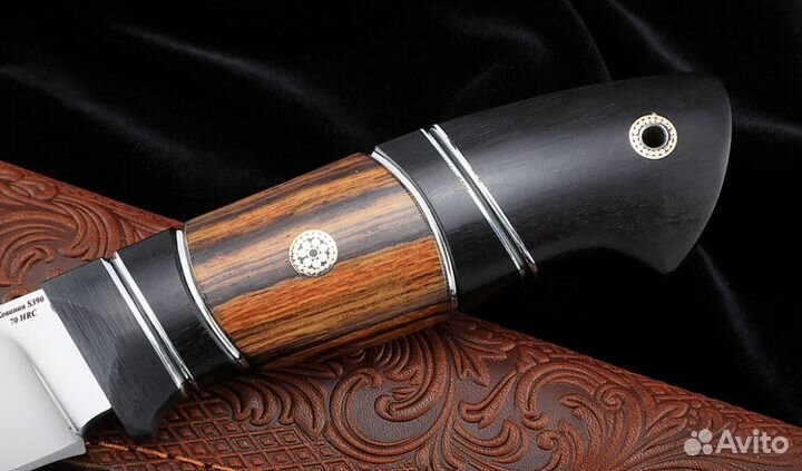Нож Странник-2 S390 рукоять карбон железное дерево